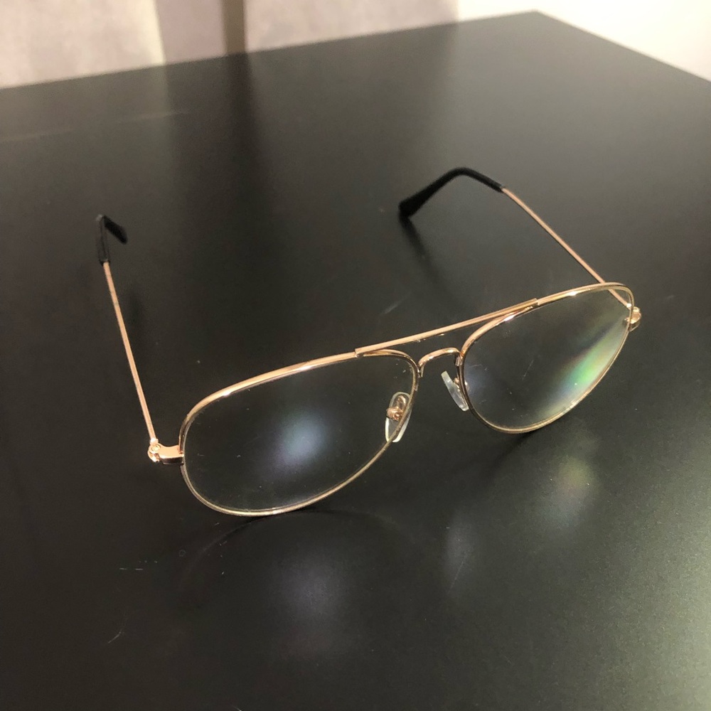 2/$15 Clear Non-Prescription Aviator Glasses - Picture 4 of 4